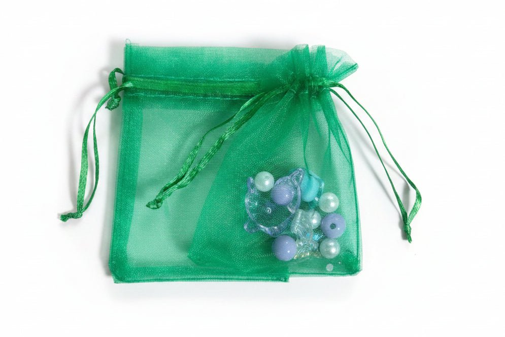 Dovanų maišelis žalias (7x9cm) - Photini Shop