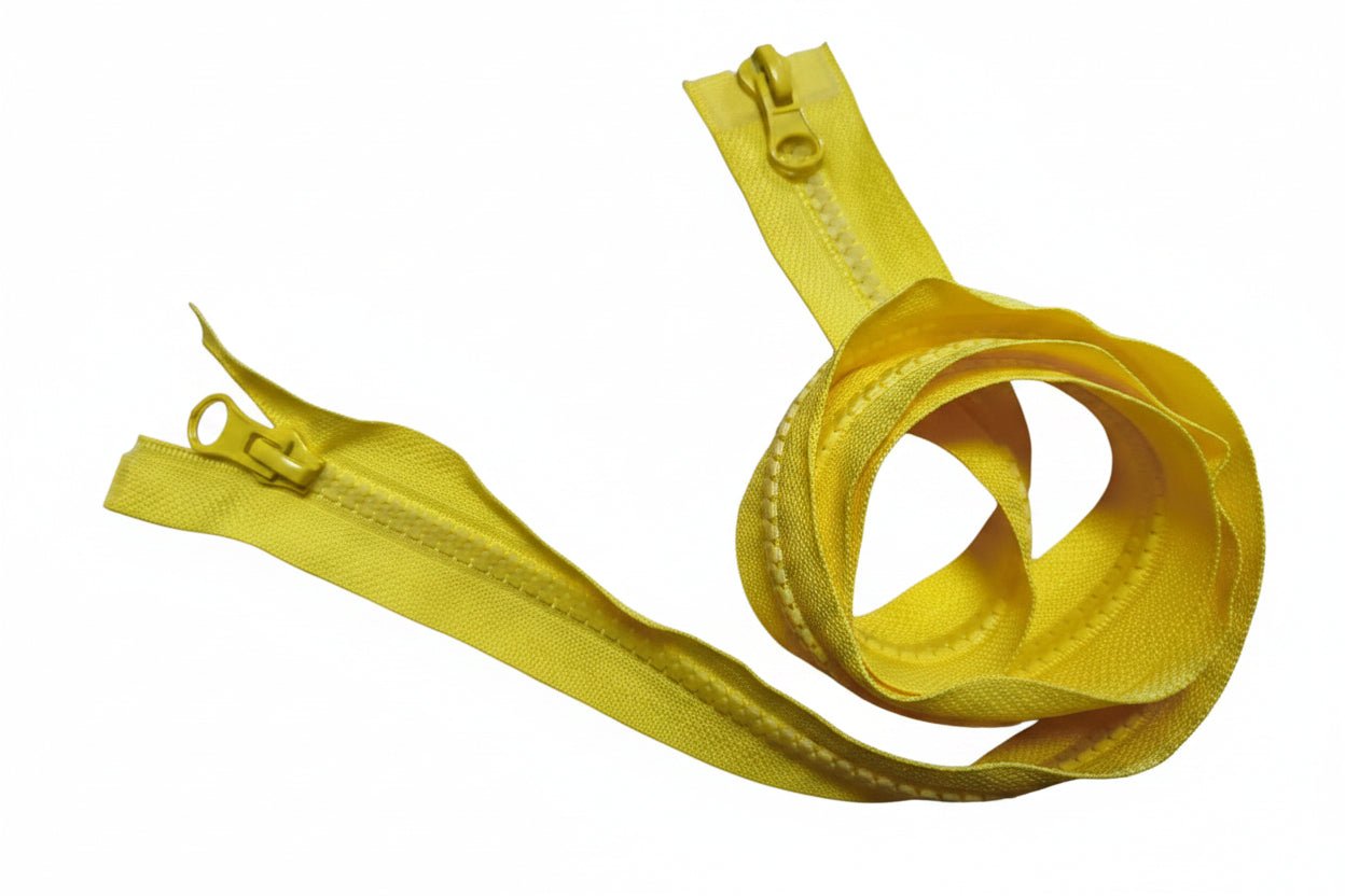 Geltonas plastikinis užtrauktukas (120mm(35.43) - Photini Shop
