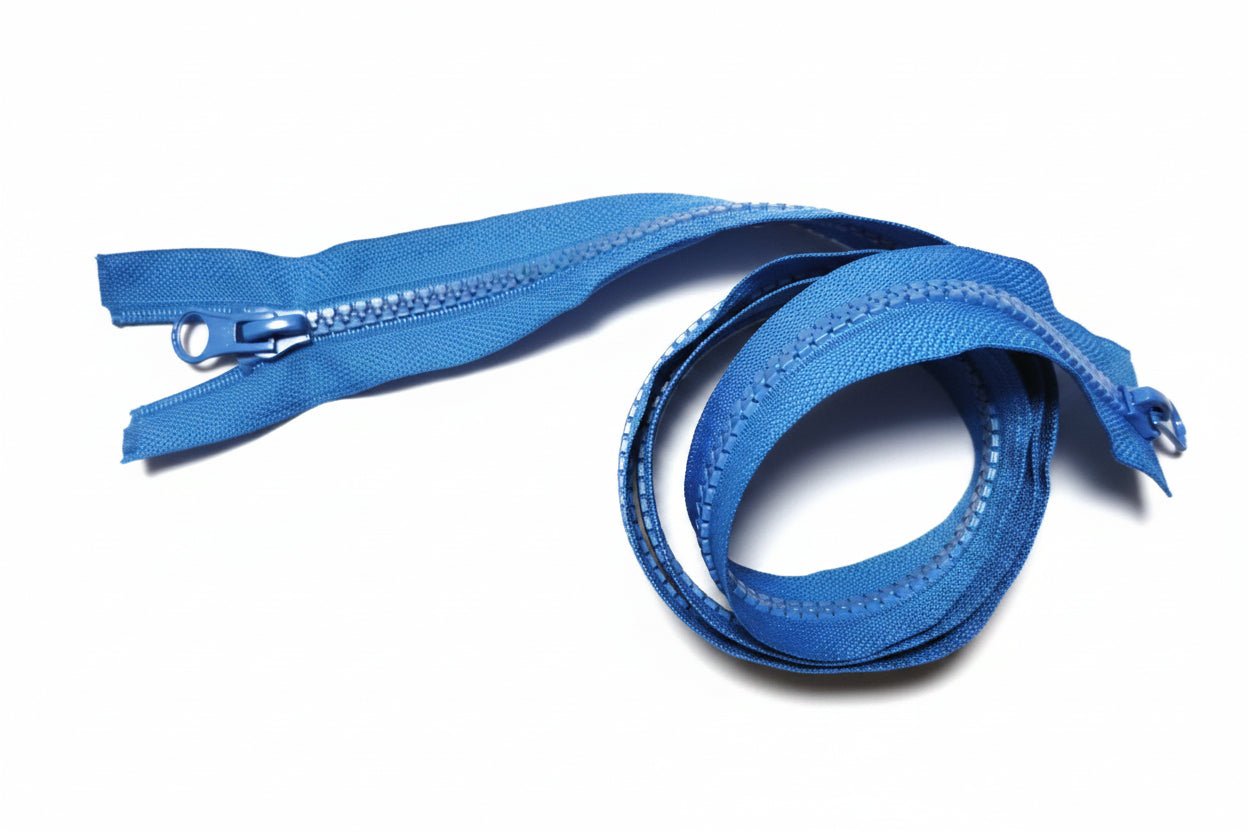Mėlynas plastikinis užtrauktukas (120cm/53.43) - Photini Shop