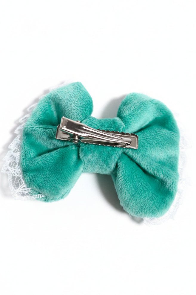 Rankų darbo veliūrinis segtukas-kaspinas (7cm/ 8cm) - Photini Shop