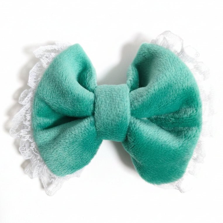 Rankų darbo veliūrinis segtukas-kaspinas (7cm/ 8cm) - Photini Shop