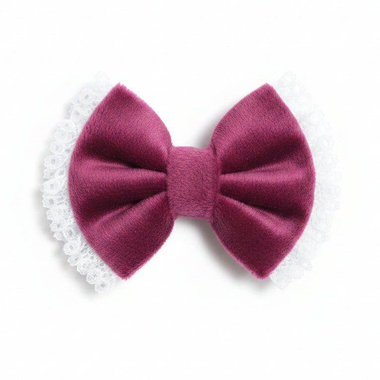 Rankų darbo veliūrinis segtukas - kaspinas (7cm/8cm) - Photini Shop