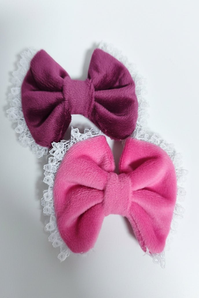 Rankų darbo veliūrinis segtukas - kaspinas (7cm/8cm) - Photini Shop