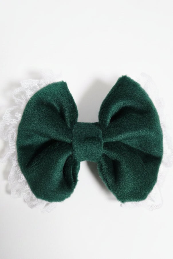 Rankų darbo veliūrinis segtukas-kaspinas(7cm/8cm) - Photini Shop