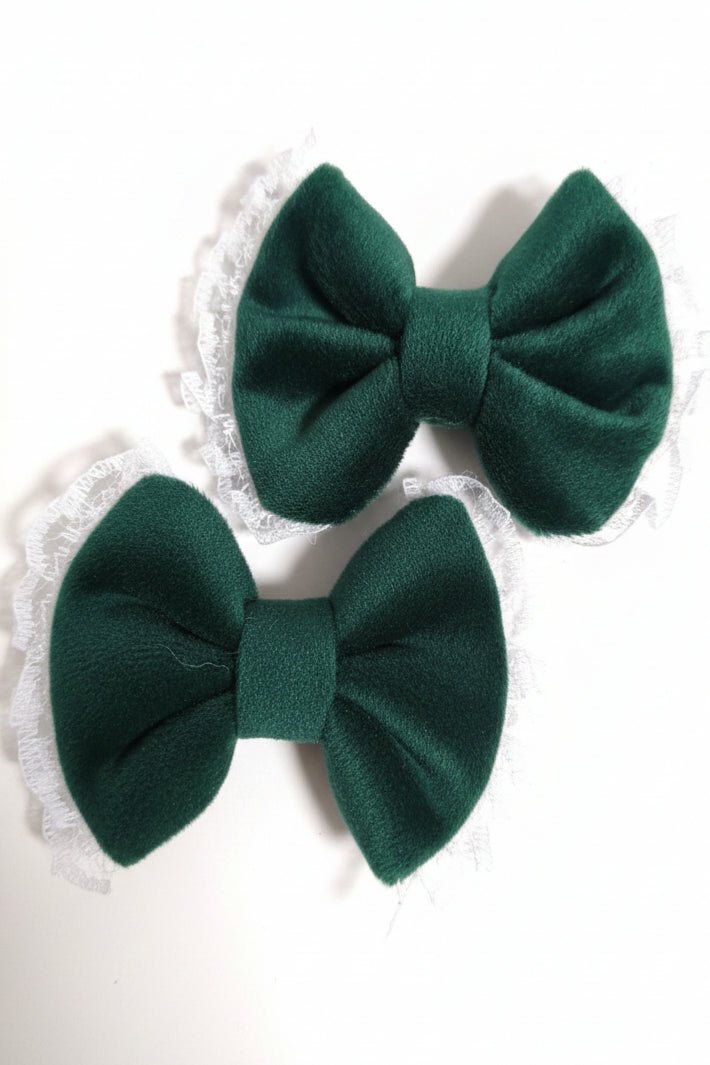 Rankų darbo veliūrinis segtukas-kaspinas(7cm/8cm) - Photini Shop