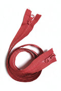 Raudonas plastikinis užtrauktukas (120cm/35.43) - Photini Shop