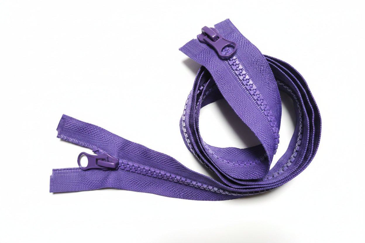 Violetinis plastikinis užtrauktukas (90cm/35.43) - Photini Shop